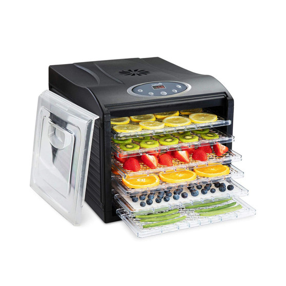 6 Plastic Tray Food Dehydrator for Snacks, Jerky, and More