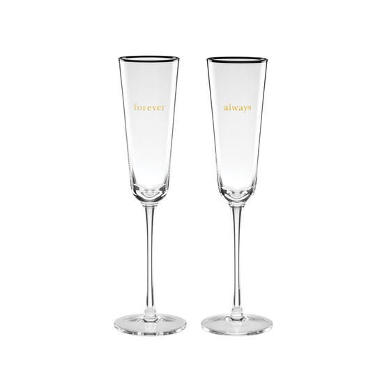 Cheers to Us Always Forever Toasting Flute Pair Set, 2 Piece