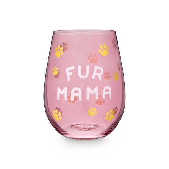 Fur Mama Stemless Wine Glass