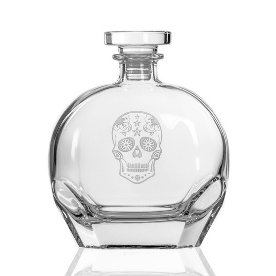 Sugar Skull Decanter 23Oz