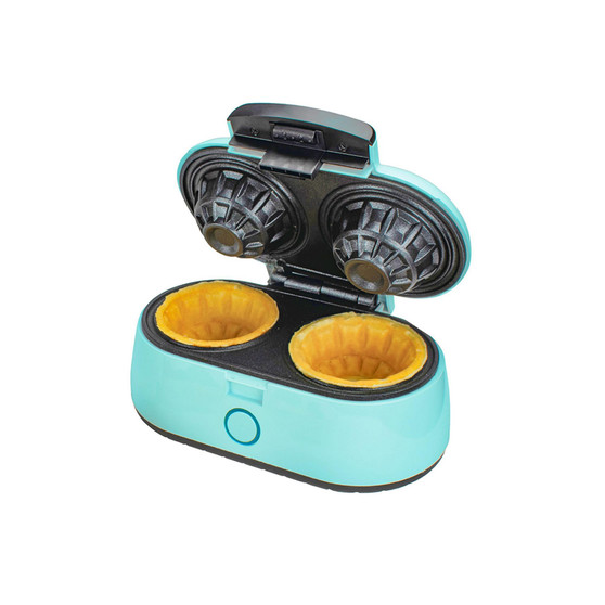 Brentwood Double 3.5 Inch Waffle Bowl Maker in Blue