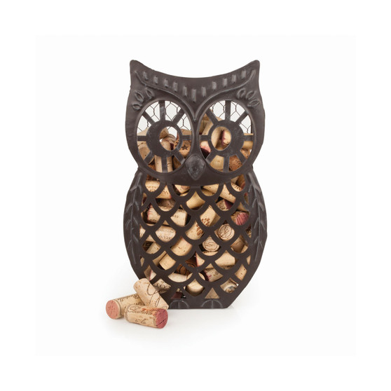 Country Cottage Wise Owl Wine Cork Collector