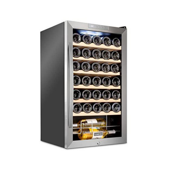 Wine Fridge, 34 Bottle Wine Cooler, freestanding