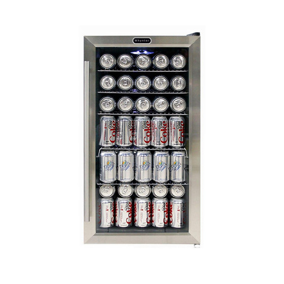Beverage Refrigerator - Stainless Steel with internal fan