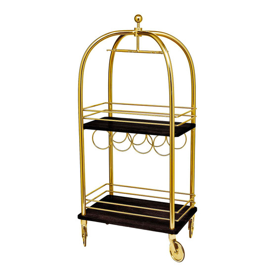 Luggage Bar Cart Large Gold