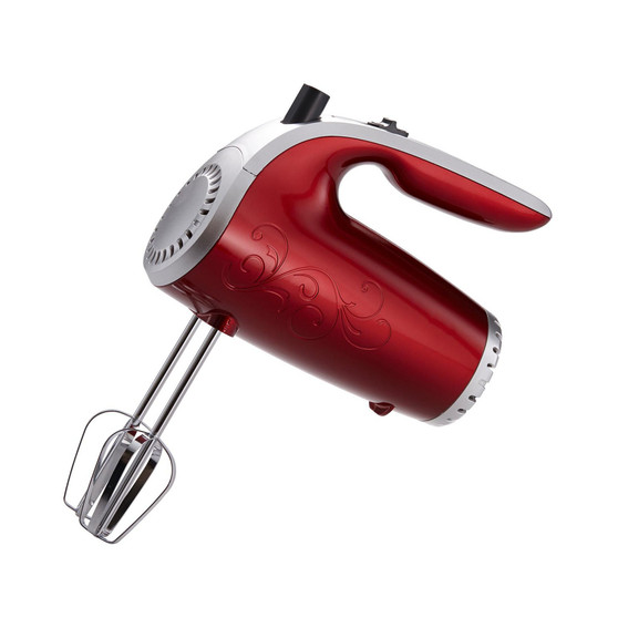 Brentwood 5 Speed Hand Mixer- Red