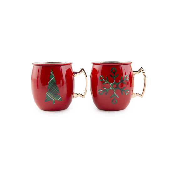 20 oz Christmas Moscow Mule Mugs Pack, 2 Piece