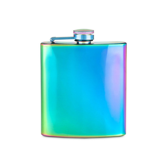 Mirage Iridescent Stainless Steel Flask, 6 Oz