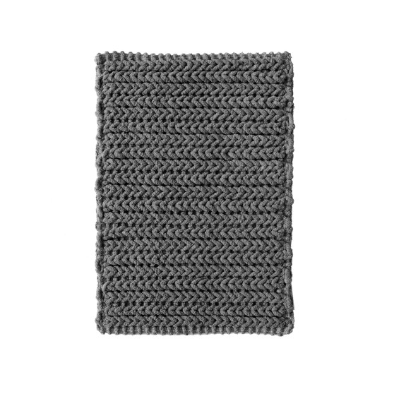 Lasso Yarn-Dyed Cotton Chenille Bath Rug, 17" x  24"