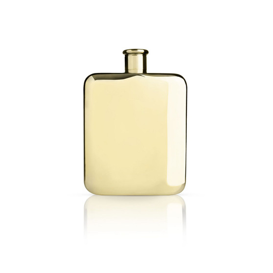 Belmont 14k Gold-Plated Drinking Flask, 6 Oz