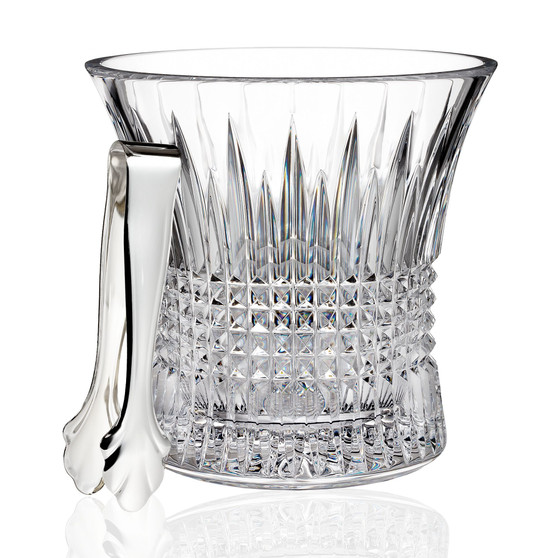 Lismore Diamond Ice Bucket with Tongs