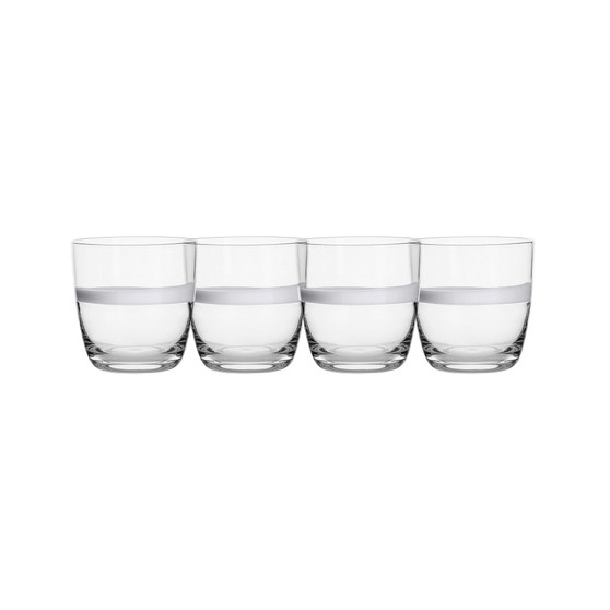Organic Band 15-oz Double Old Fashioned Glasses 4-Piece Set