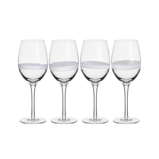 Organic Band 14.5-oz White Wine Glasses 4-Piece Set