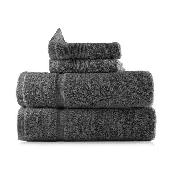 Bath Towel Collection, 100% Cotton Luxury Soft 4 Pc Set