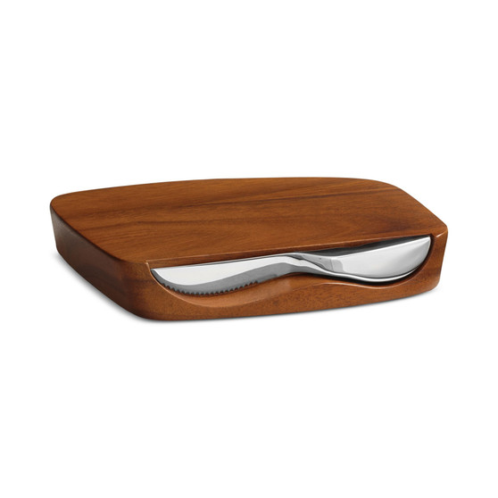 Nambe Barware Blend Bar Board with Knife