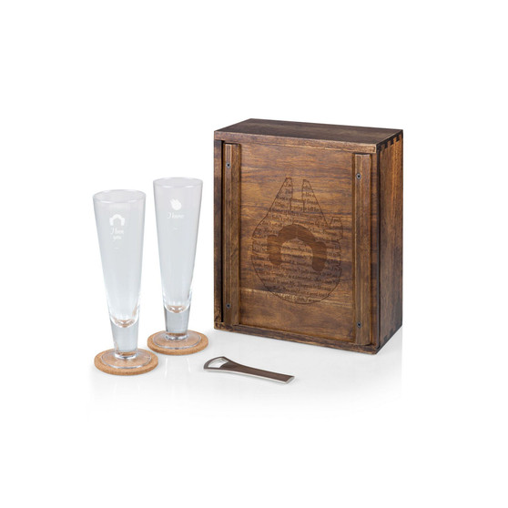 Star Wars Han and Leia Beverage Glass Gift Set, 6 Pieces