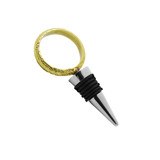 Bottle Stopper With Gold Ring