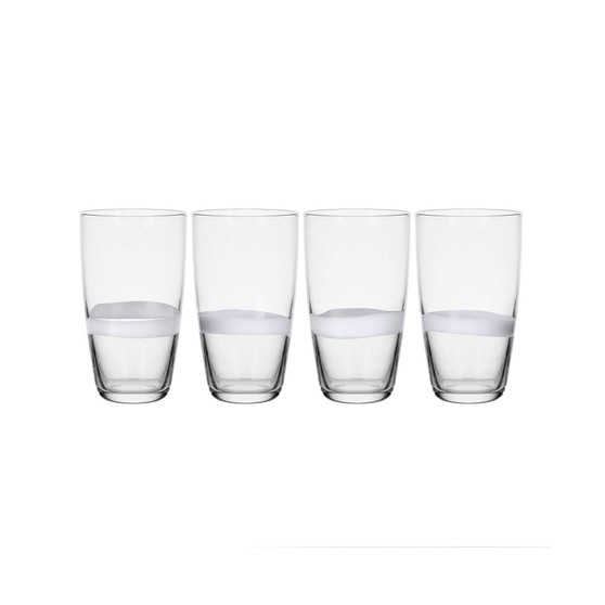Organic Band 19-oz Highball Glasses 4-Piece Set