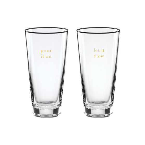 Cheers to Us Let It Flow Pour It on Glasses Set, 2 Piece