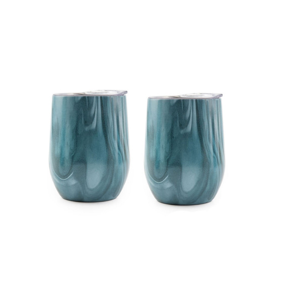 12 Oz Decal Wine Tumbler Set, 2 Pieces