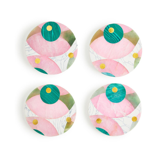Brilliance Marble Coasters, Set of 4