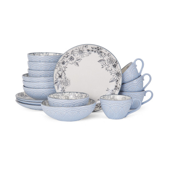 Gabriela Gray 16-Pc. Dinnerware Set