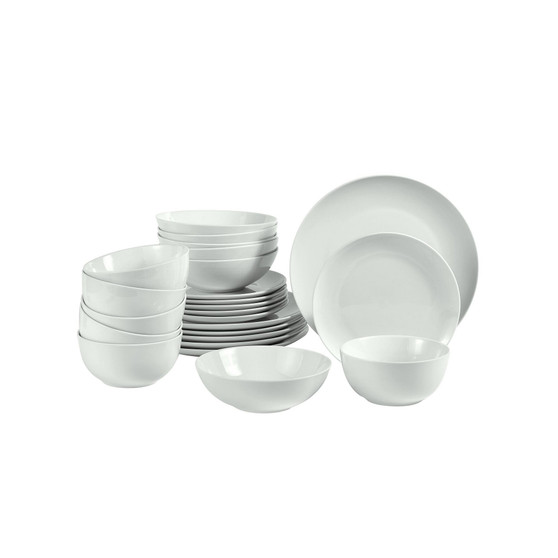 Simply White Coupe Dinnerware 24-PC Set, Service for 6