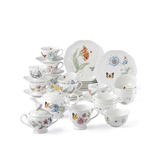 Butterfly Meadow 37 Piece Tea/Dessert set, Created for Macy's