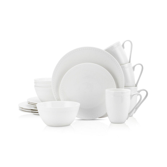 Ava 16 Piece Bone China Dinnerware Set, Service for 4