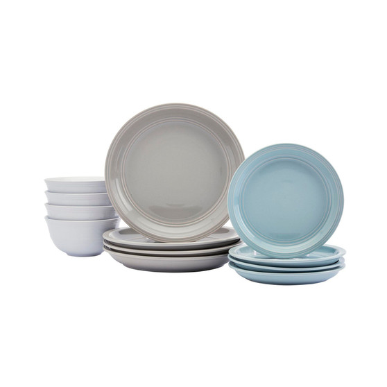 Farmhouse Multicolor  12-PC Dinnerware Set, Service for 4