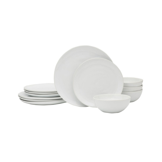 Everyday Whiteware 12 Piece Dinnerware Set, Service for 4