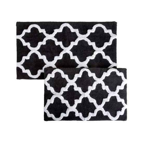 Home 2 Piece Trellis Bathroom Mat Set
