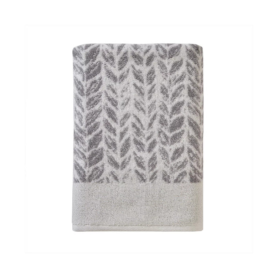 Distressed Leaves Turkish Cotton Bath Towel, 54" x 28"
