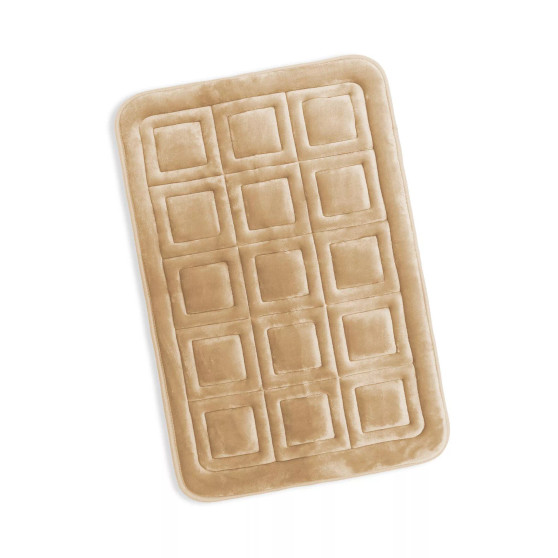 Ultra Soft Non-Slip Plush Memory Foam Bath Rug - Large 20"x32" - Tiled Design