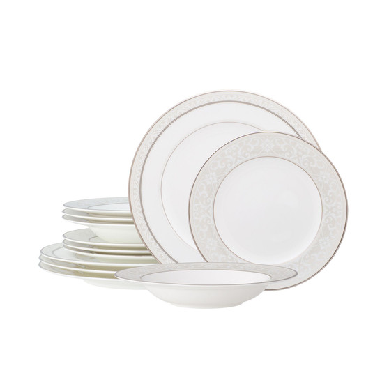 Montvale Platinum 12 Piece Set, Service For 4