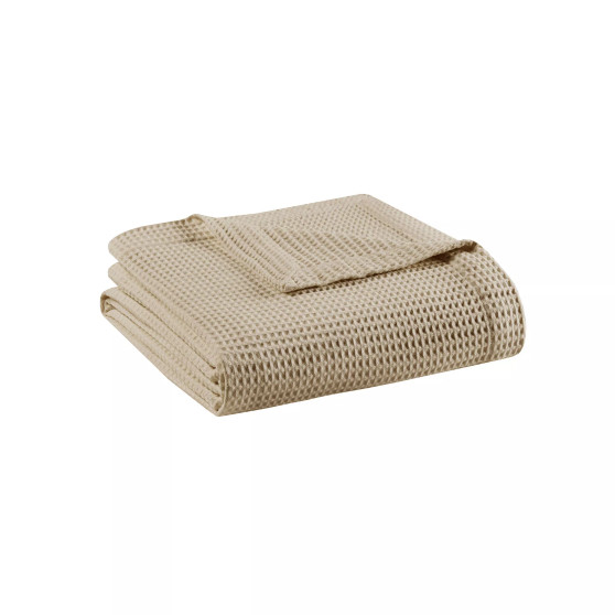 Waffle Weave Cotton Blanket, Twin