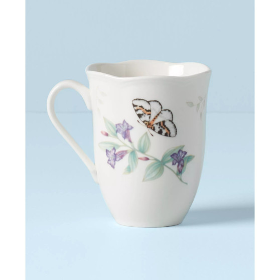 Butterfly Meadow 12 Oz. Floral Porcelain Mug