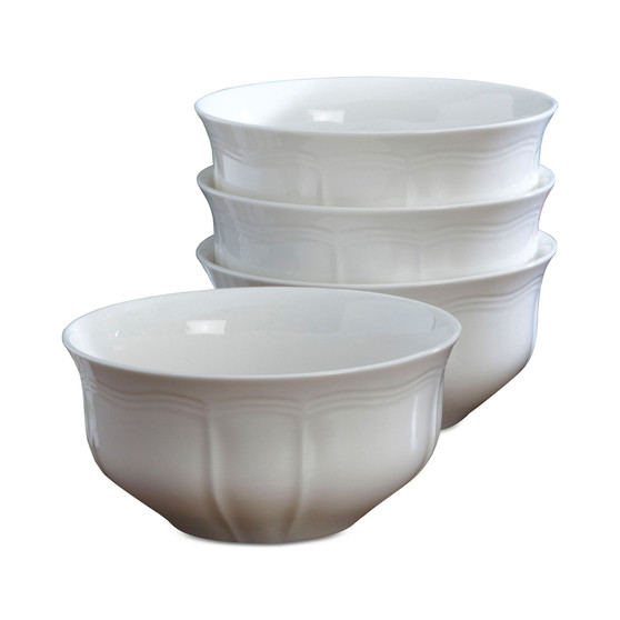 Dinnerware, Set of 4 Antique White Cereal Bowls