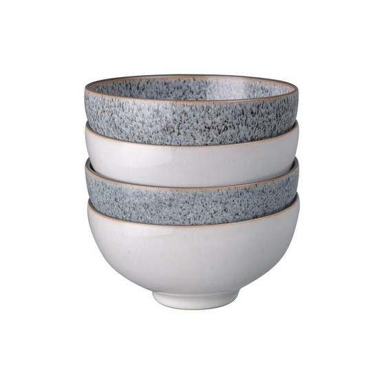 Studio Craft Grey/White 4 Piece  Rice Bowl Set