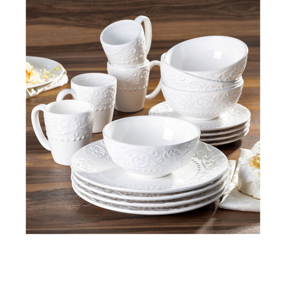 Bianca White 16Pc Dinnerware Set