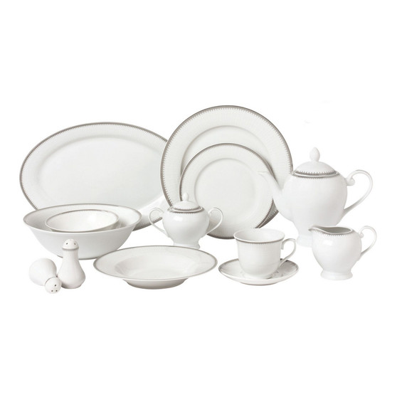 Alyssa  57-PC Dinnerware Set, Service for 8