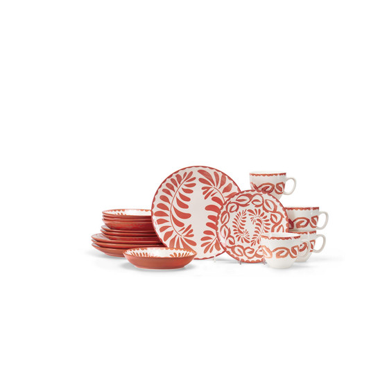 Vera Dinnerware 16 Piece Set, Service for 4