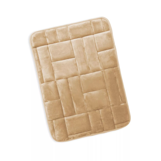 Ultra Soft Non-Slip Plush Memory Foam Bath Rug - Small 17"x24" - Tiled Design