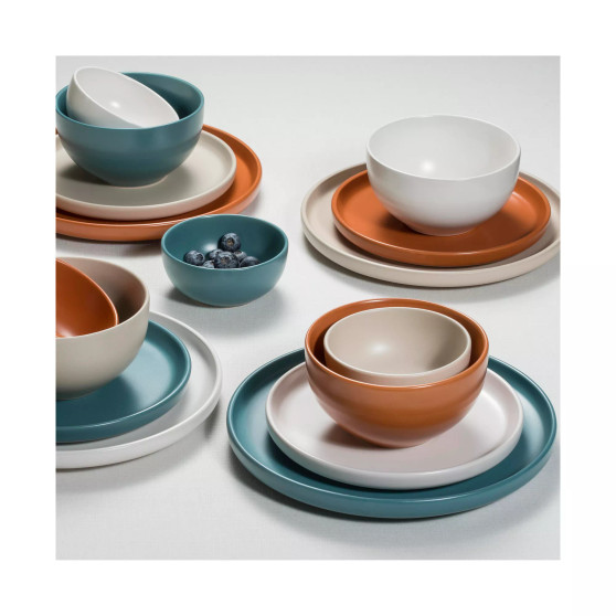 Rollo Mixed 16-PC Dinnerware Set, Service for 4