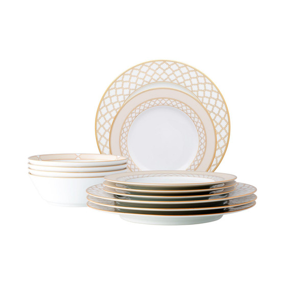 Eternal Palace Gold 12-Pc Dinnerware Set, Service for 4