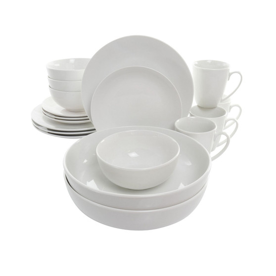Josefa 18 Piece Porcelain Dinnerware Set with Large Serving Bowls