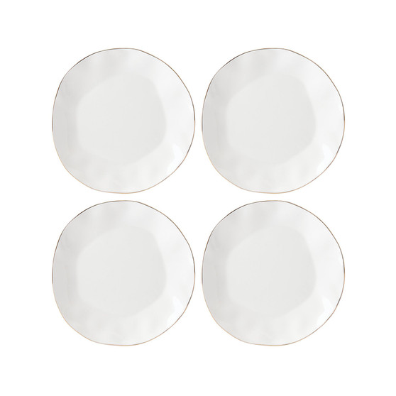 Blue Bay Dinner Plate  Set/4 White