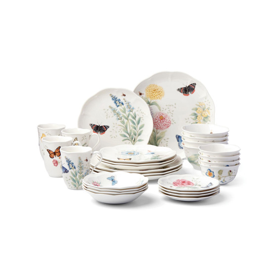 Butterfly Meadow Dinnerware Set, 28 Piece, Service for 4