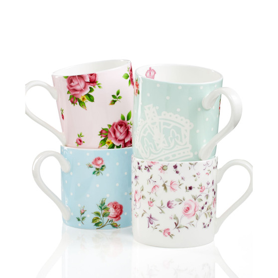 Dinnerware, Set of 4 Old Country Roses Mugs