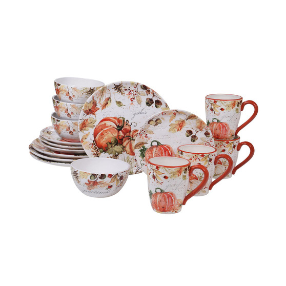 Harvest Splash 16 Piece Dinnerware Set